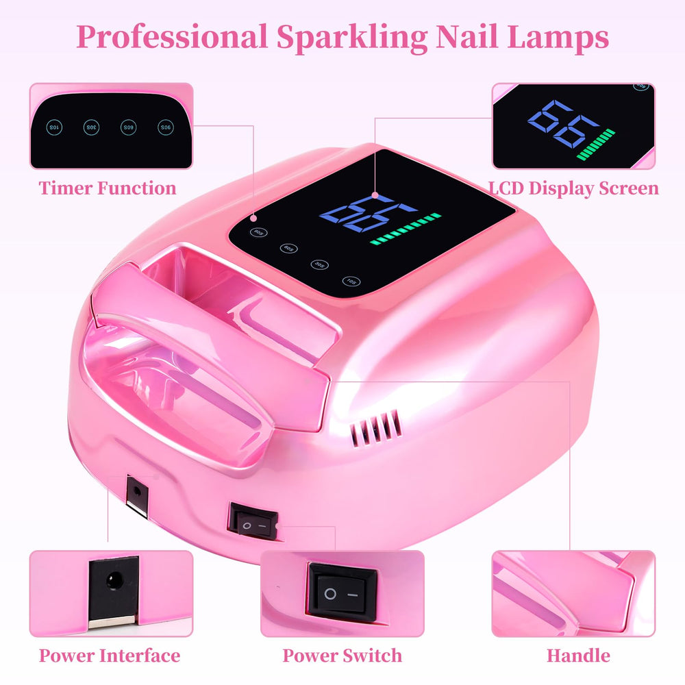 BOMOQING 96W nail lamp removable bottom for easy cleaning