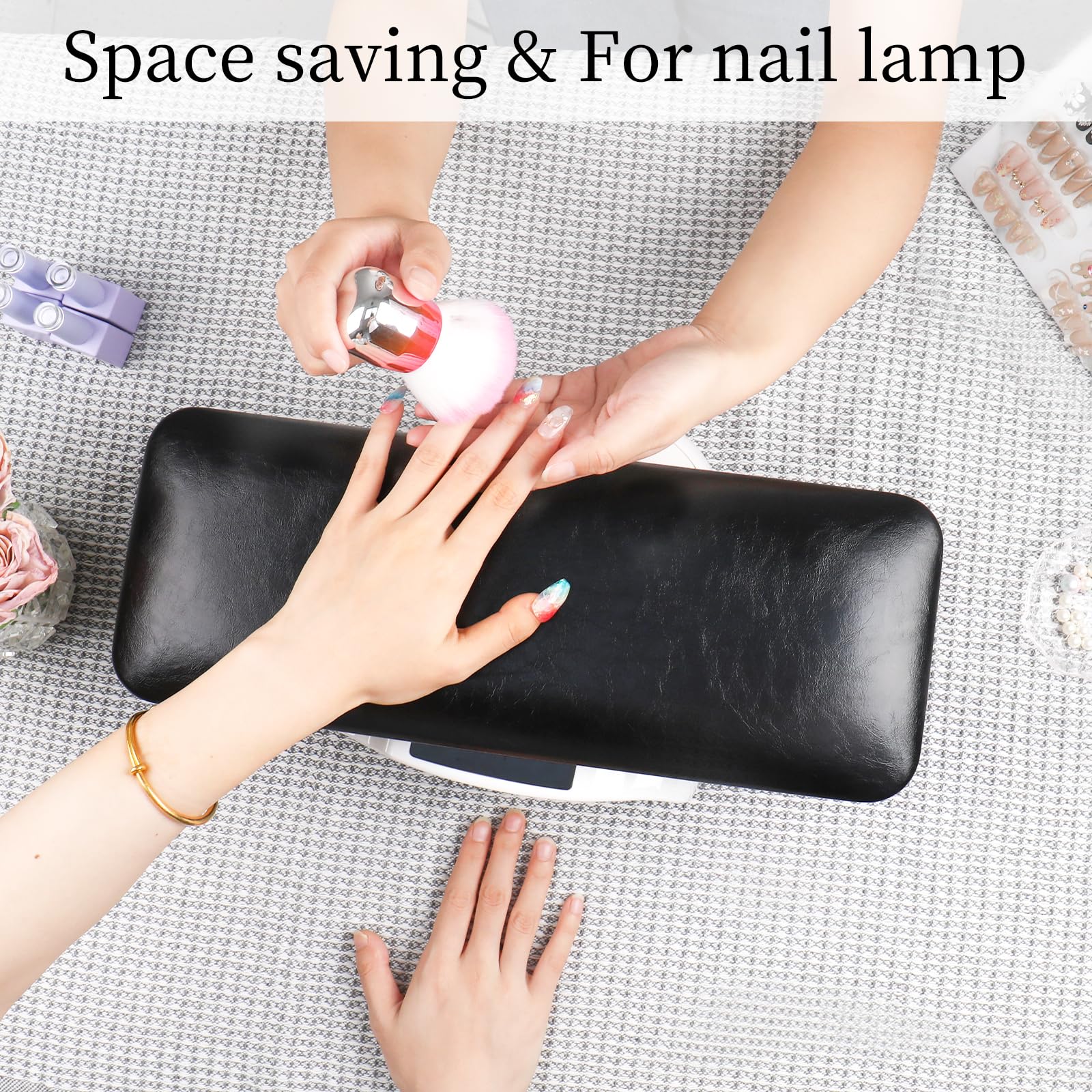 BOMOQING compact nail arm rest ideal for home or salon use
