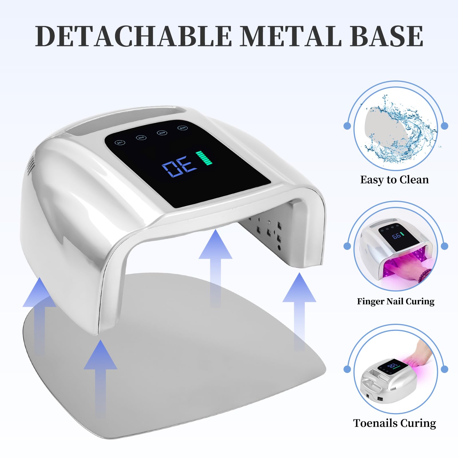 BOMOQING cordless nail dryer rechargeable for portable use