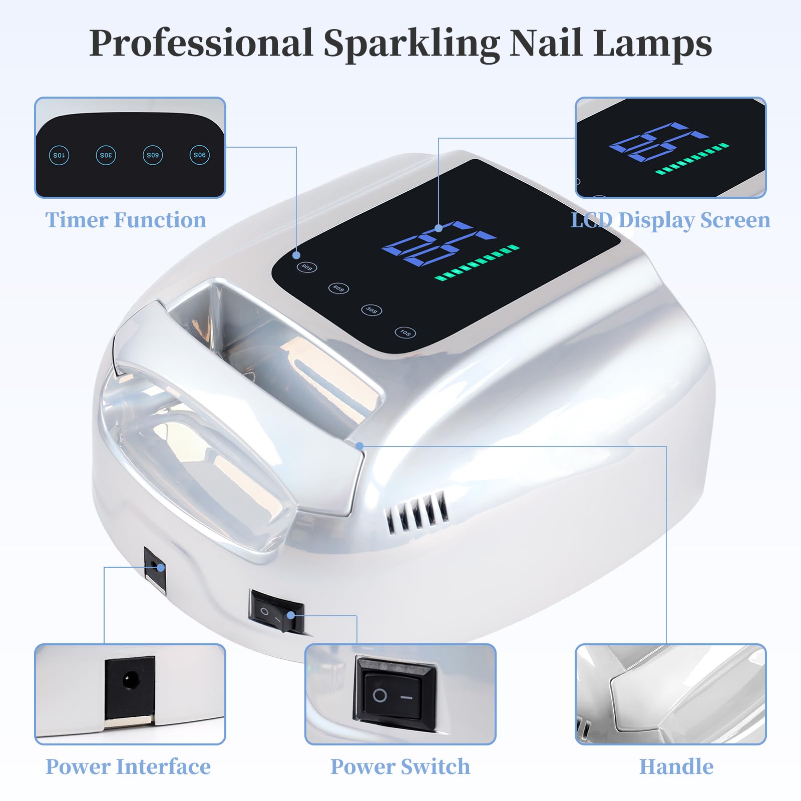 BOMOQING smart sensor nail lamp auto on/off for hands-free use