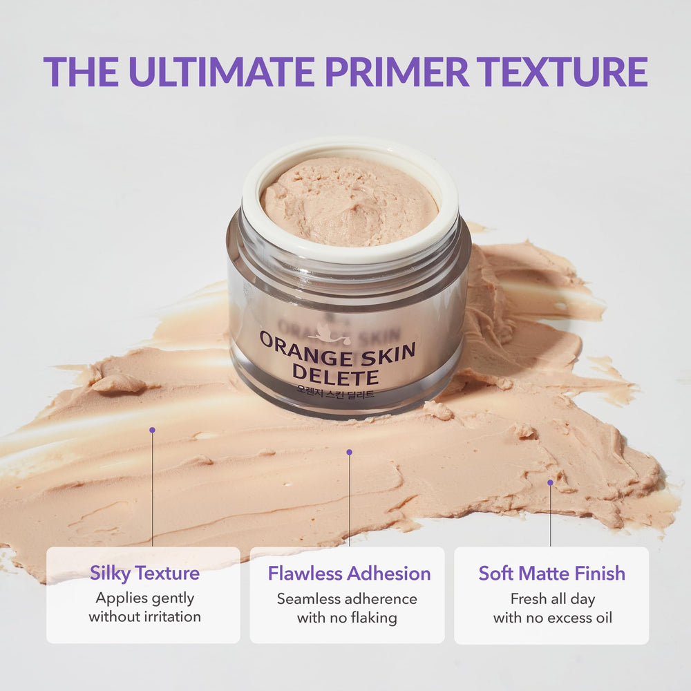 bonamedusa orange skin delete primer texture swatch showing lightweight feel