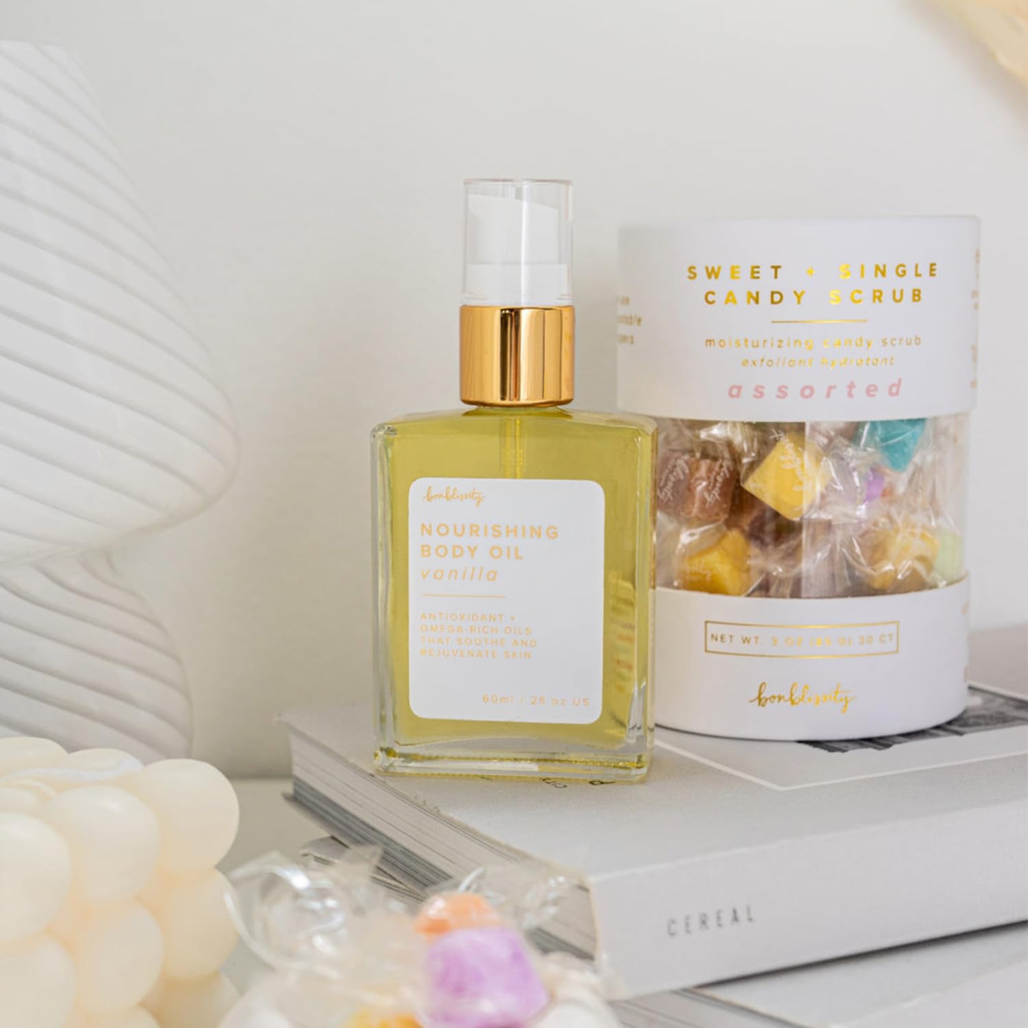 Bonblissity Nourishing Body Oil vanilla spa-like scent enhancing routine.