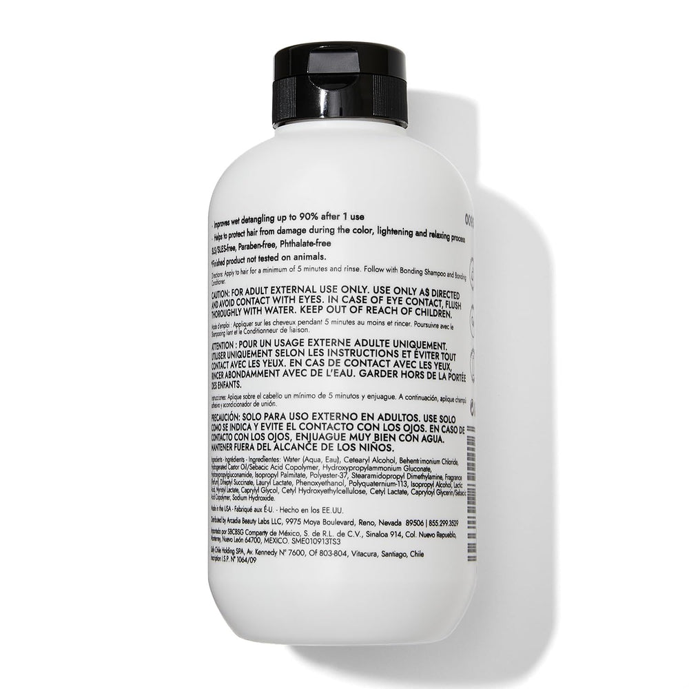 Bondbar Treatment hair strand close-up during application, promoting smoothness