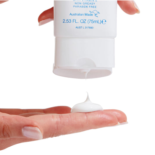 Bondi Sands fragrance-free sunscreen bottle back label with fragrance-free claims.