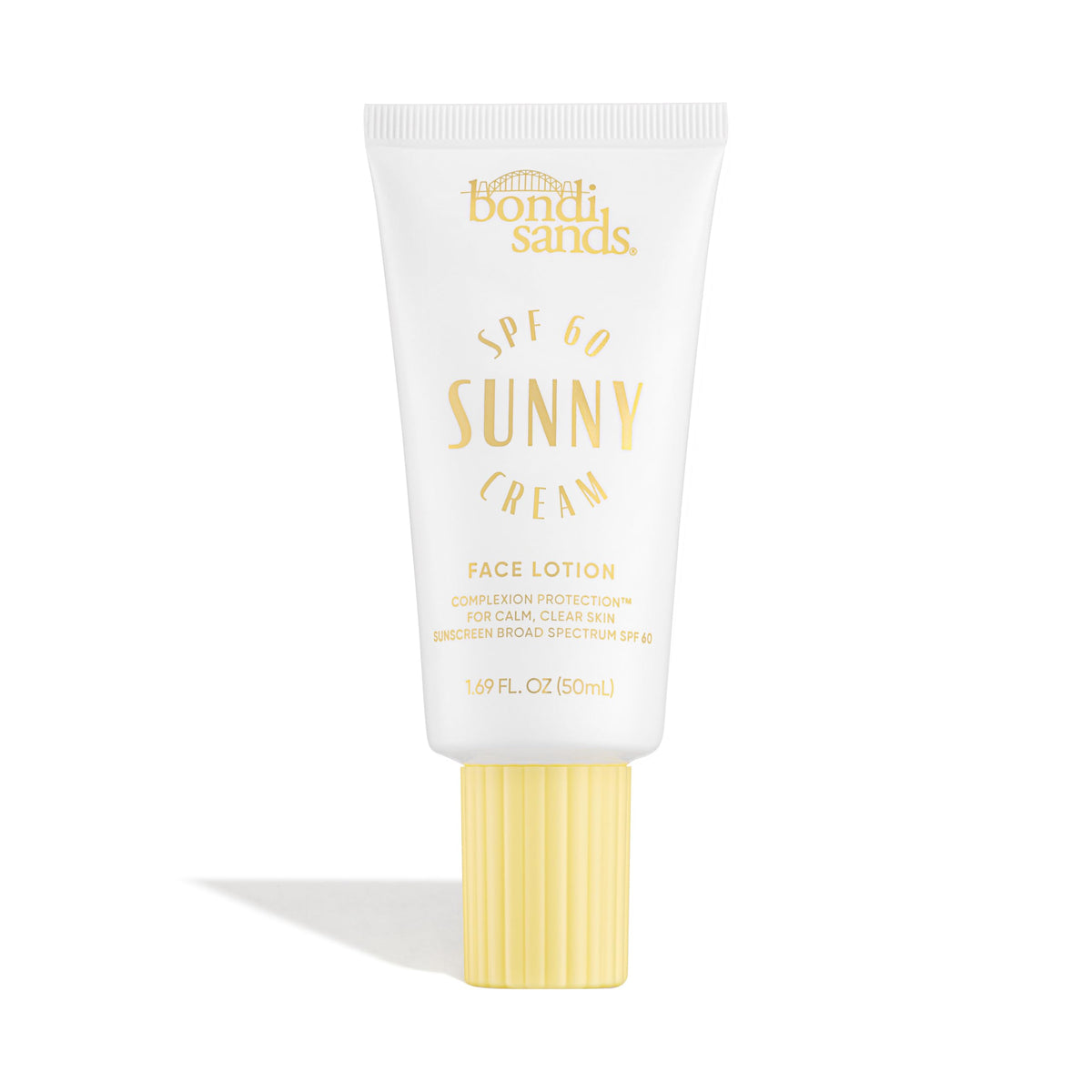 Bondi Sands Sunny Cream SPF 60 bottle showing daily fragrance-free sun protection
