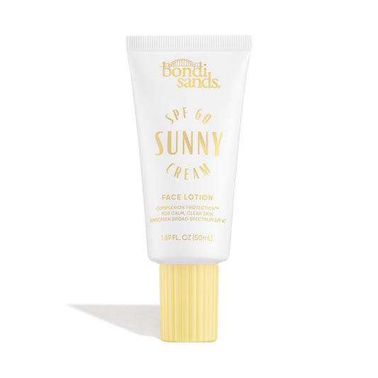 Bondi Sands Sunny Cream SPF 60 bottle showing daily fragrance-free sun protection