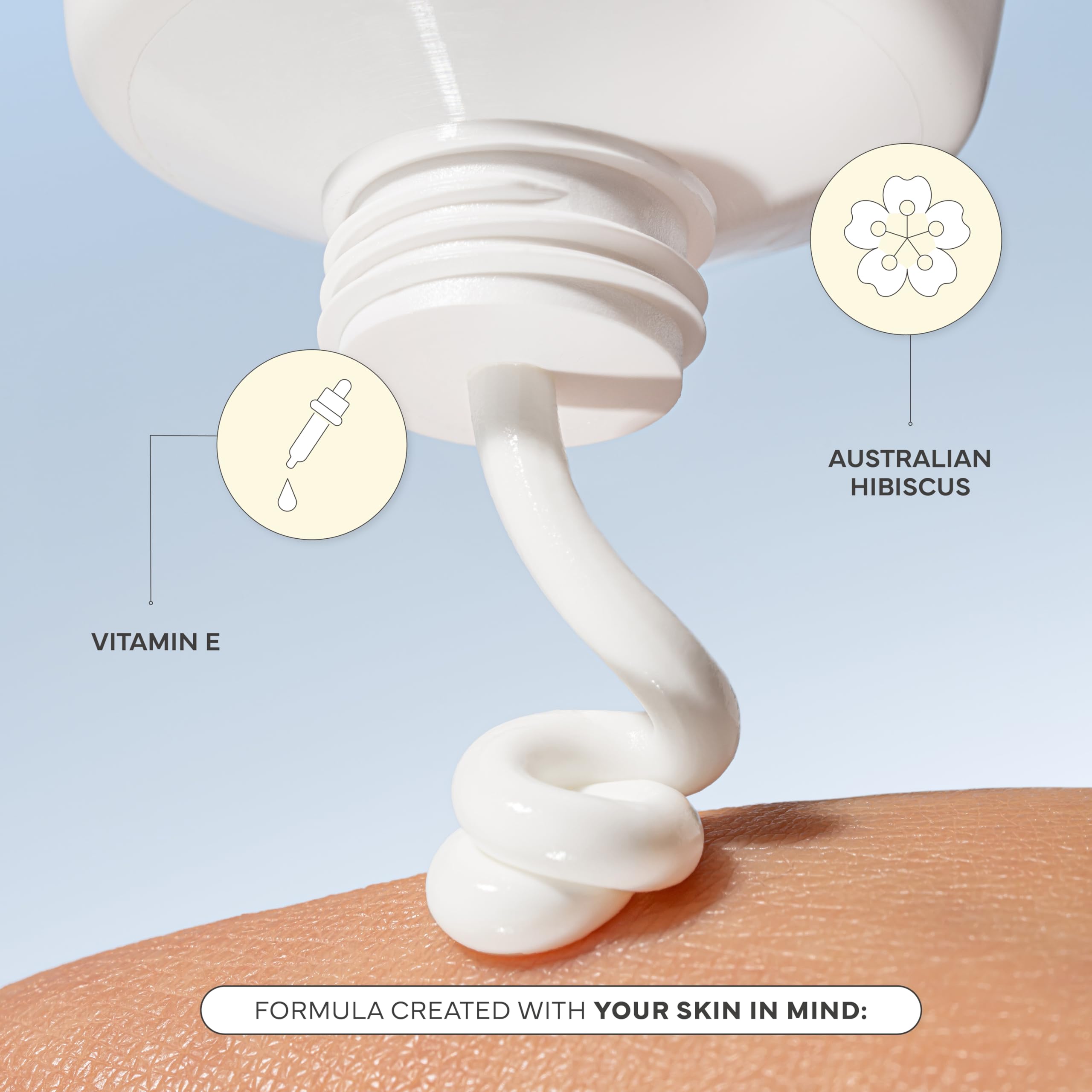 Bondi Sands Sunny Cream SPF 60 swatch reveals lightweight texture