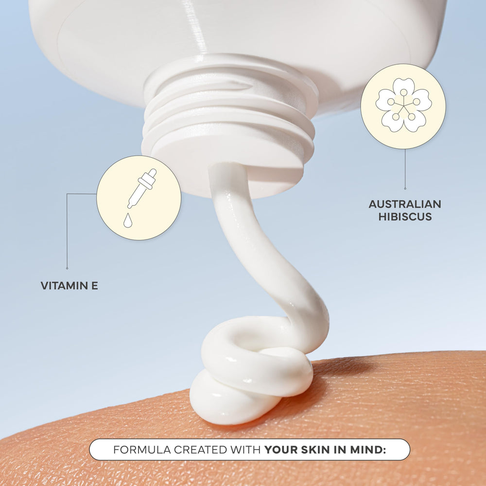 Bondi Sands Sunny Cream SPF 60 swatch reveals lightweight texture