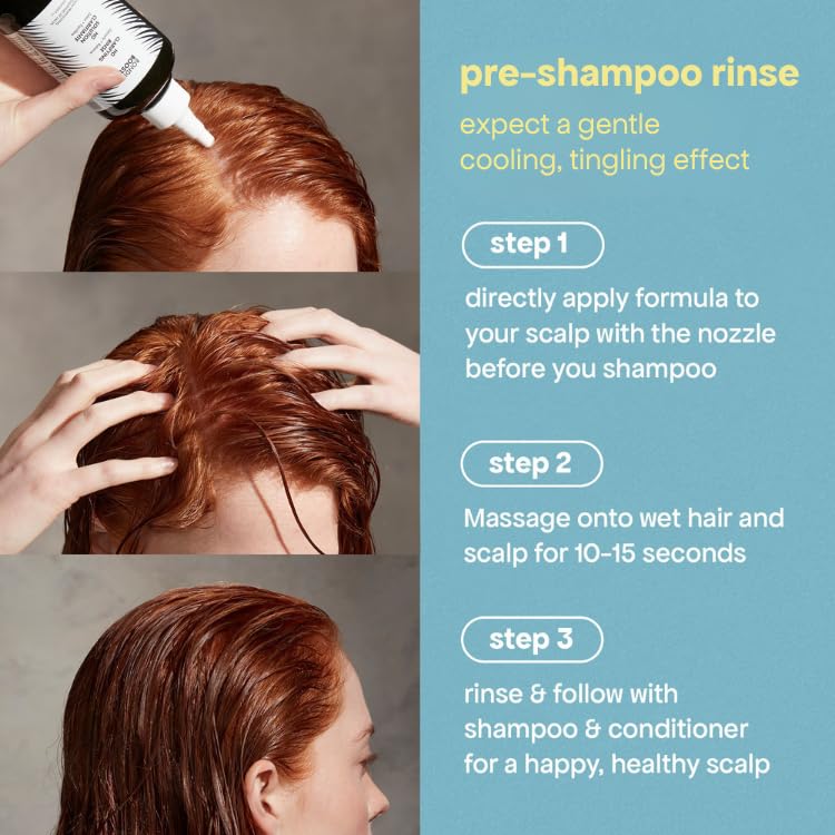 BondiBoost HG Clarifying Rinse hair strands after wash look fuller.