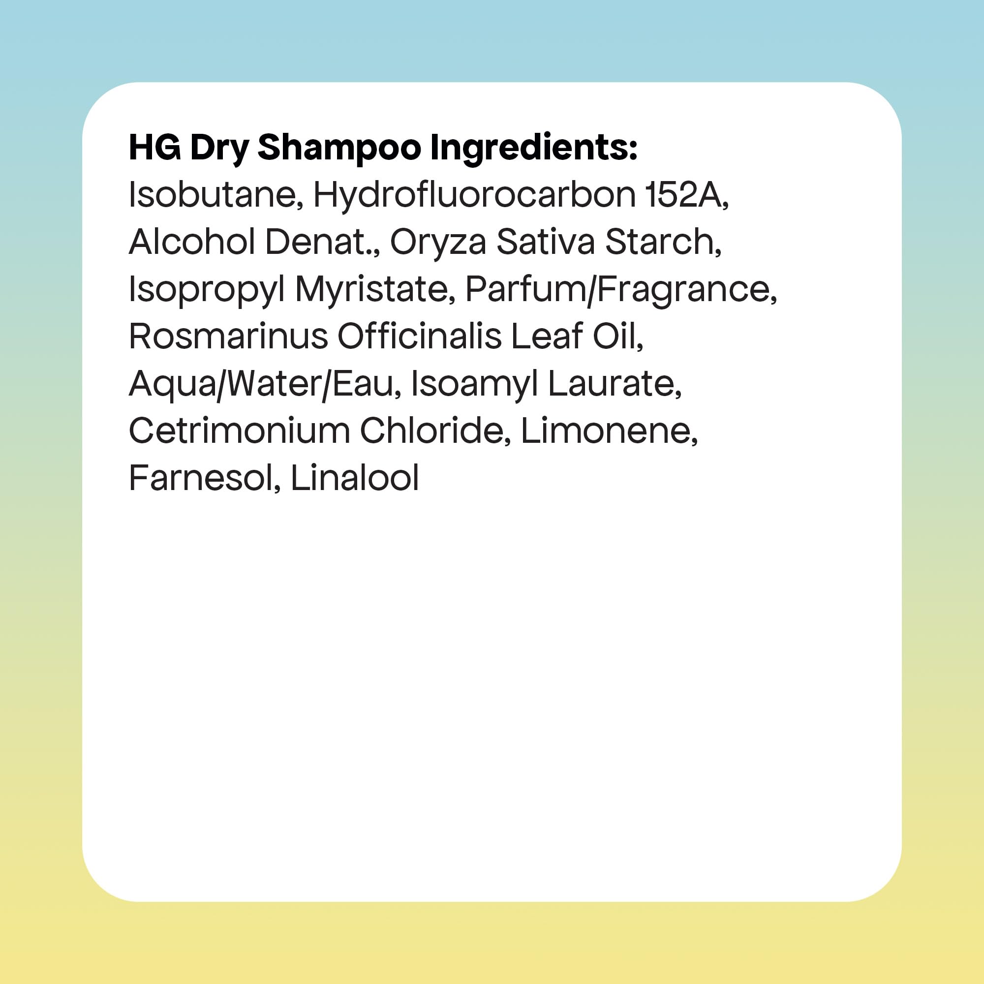 BondiBoost HG Dry Shampoo spray demonstrating no residue on hair.