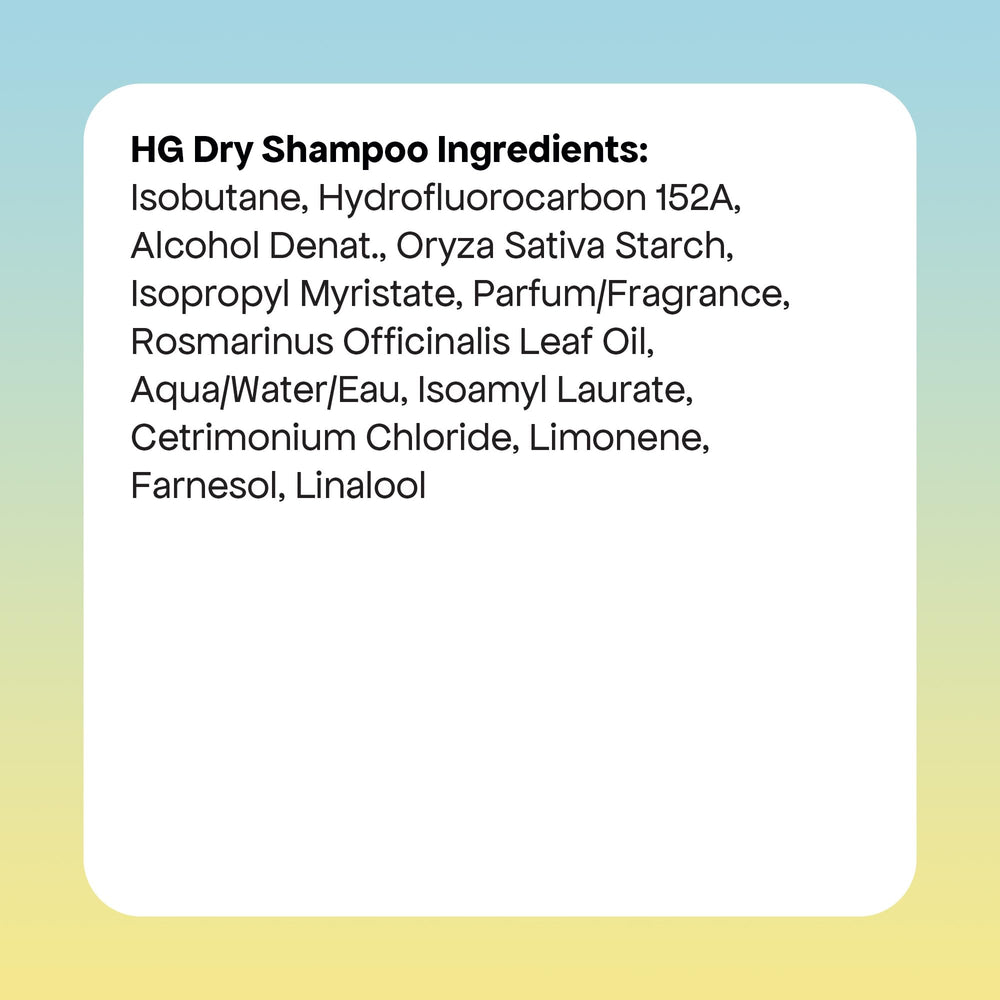 BondiBoost HG Dry Shampoo spray demonstrating no residue on hair.