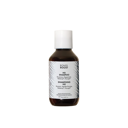 BondiBoost HG shampoo bottle front with mint scent for daily refreshment