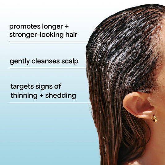 BondiBoost HG shampoo label close up showing Procapil and Redensyl
