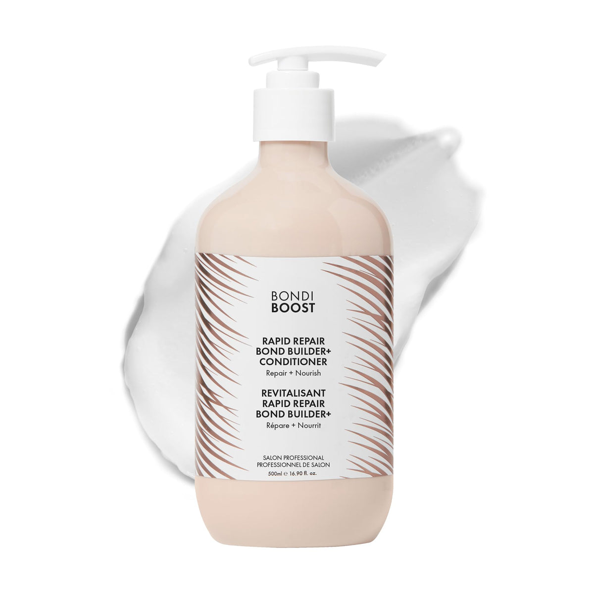 BondiBoost Rapid Repair Bond Builder bottle pour for quick hydration and repair.