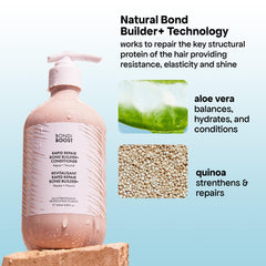 BondiBoost Rapid Repair Bond Builder ingredients vegan protein support stronger strands.