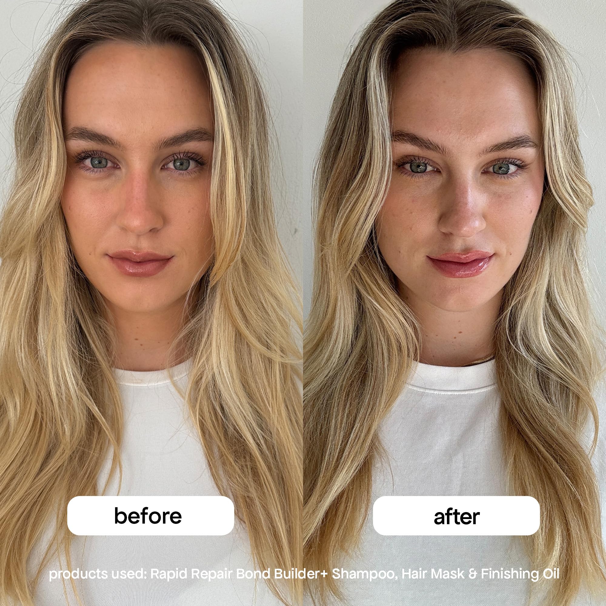 All hair types shown with BondiBoost care bottle