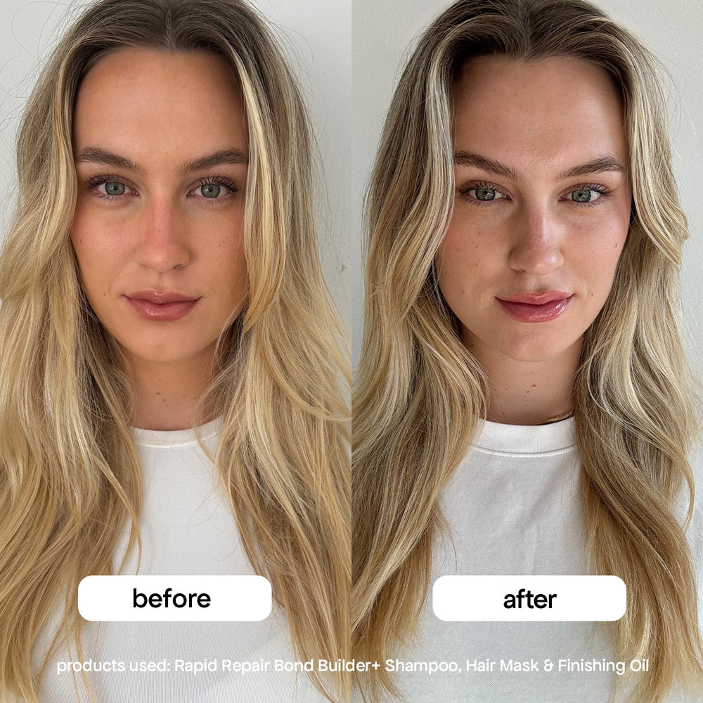All hair types shown with BondiBoost care bottle