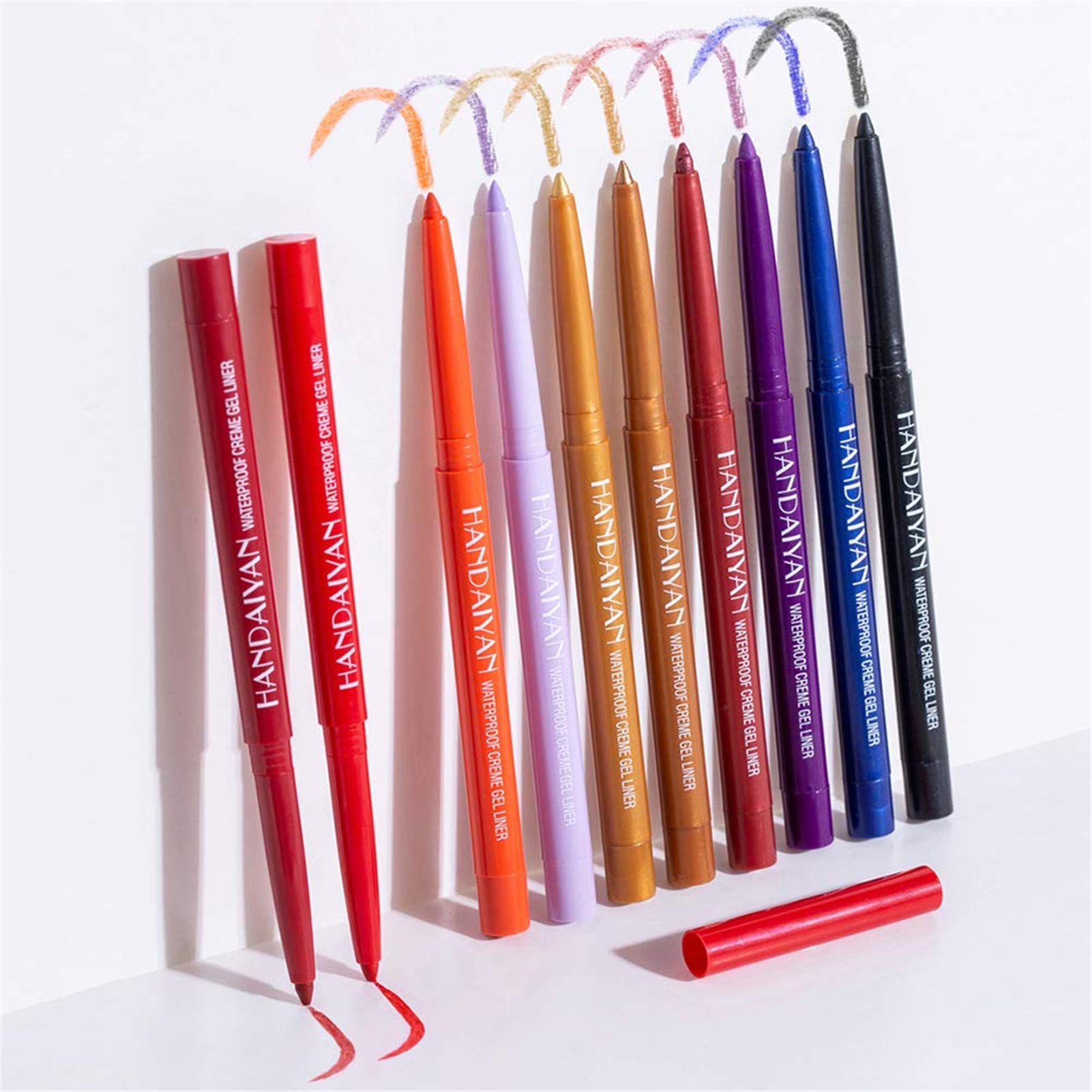 Bonnie Choice retractable eyeliner in a compact case for easy on-the-go applications.