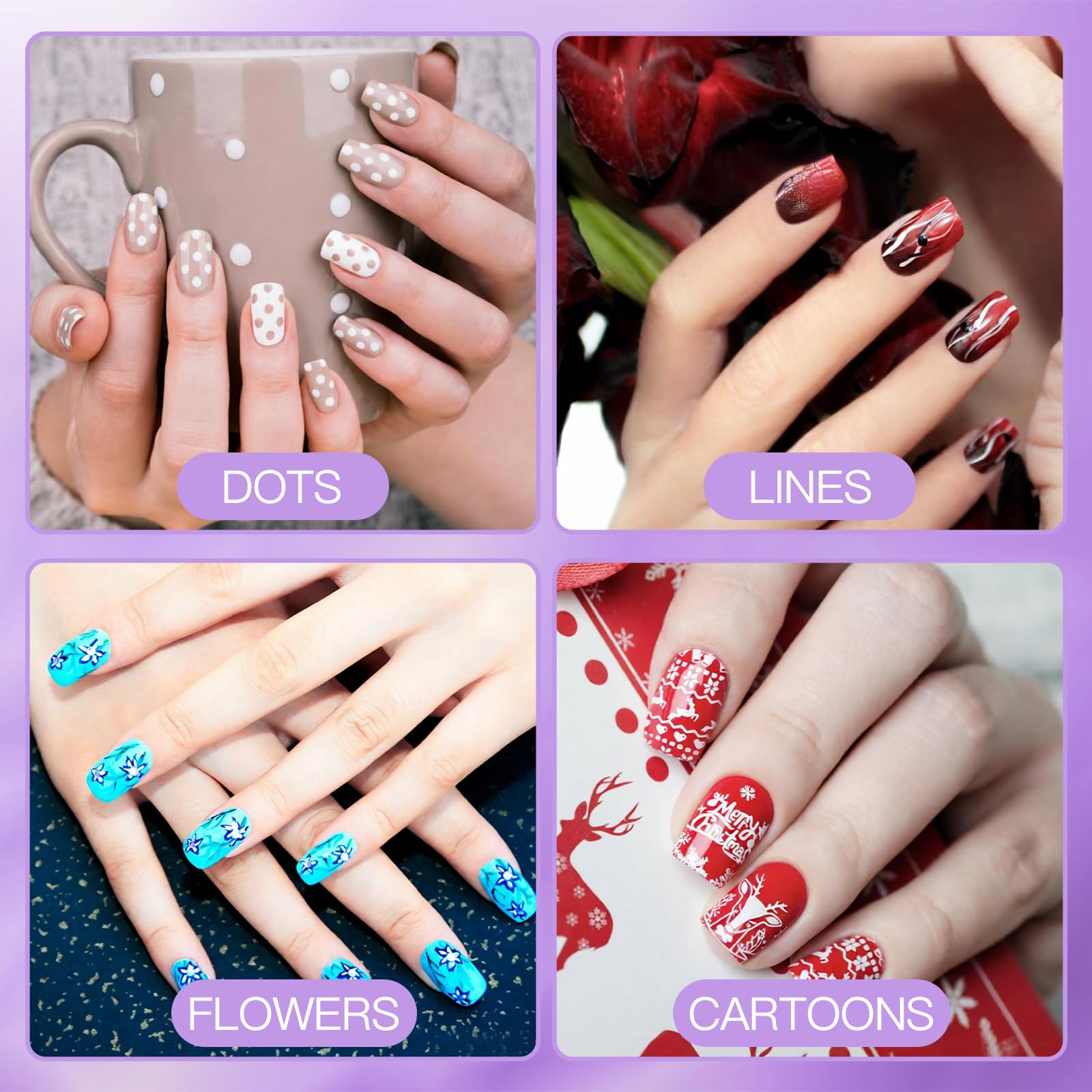 BONTOP dots and stripes design ideas using 24 colors