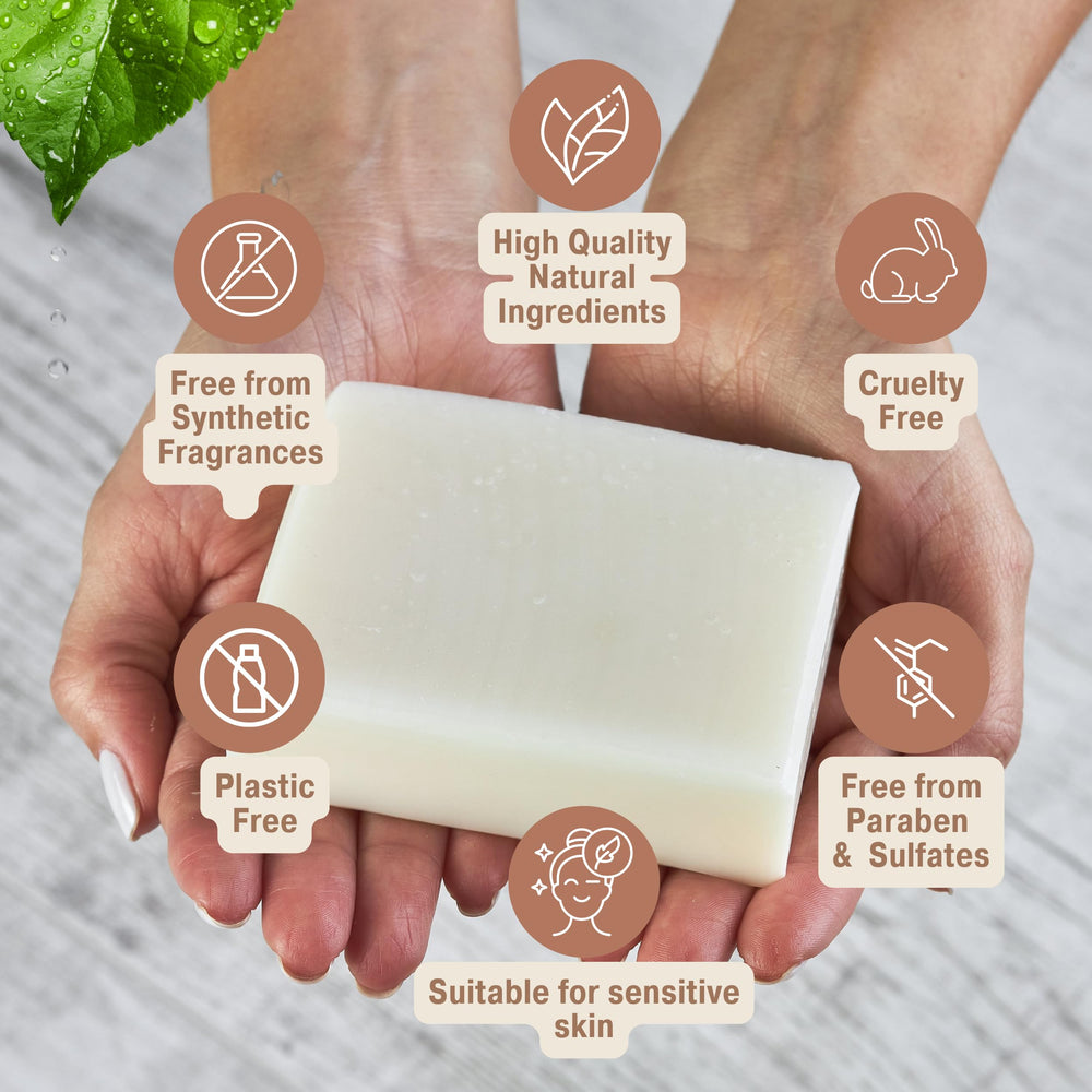 Bonuderm recyclable packaging soap highlights eco-friendly design.