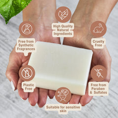 Bonuderm recyclable packaging soap highlights eco-friendly design.