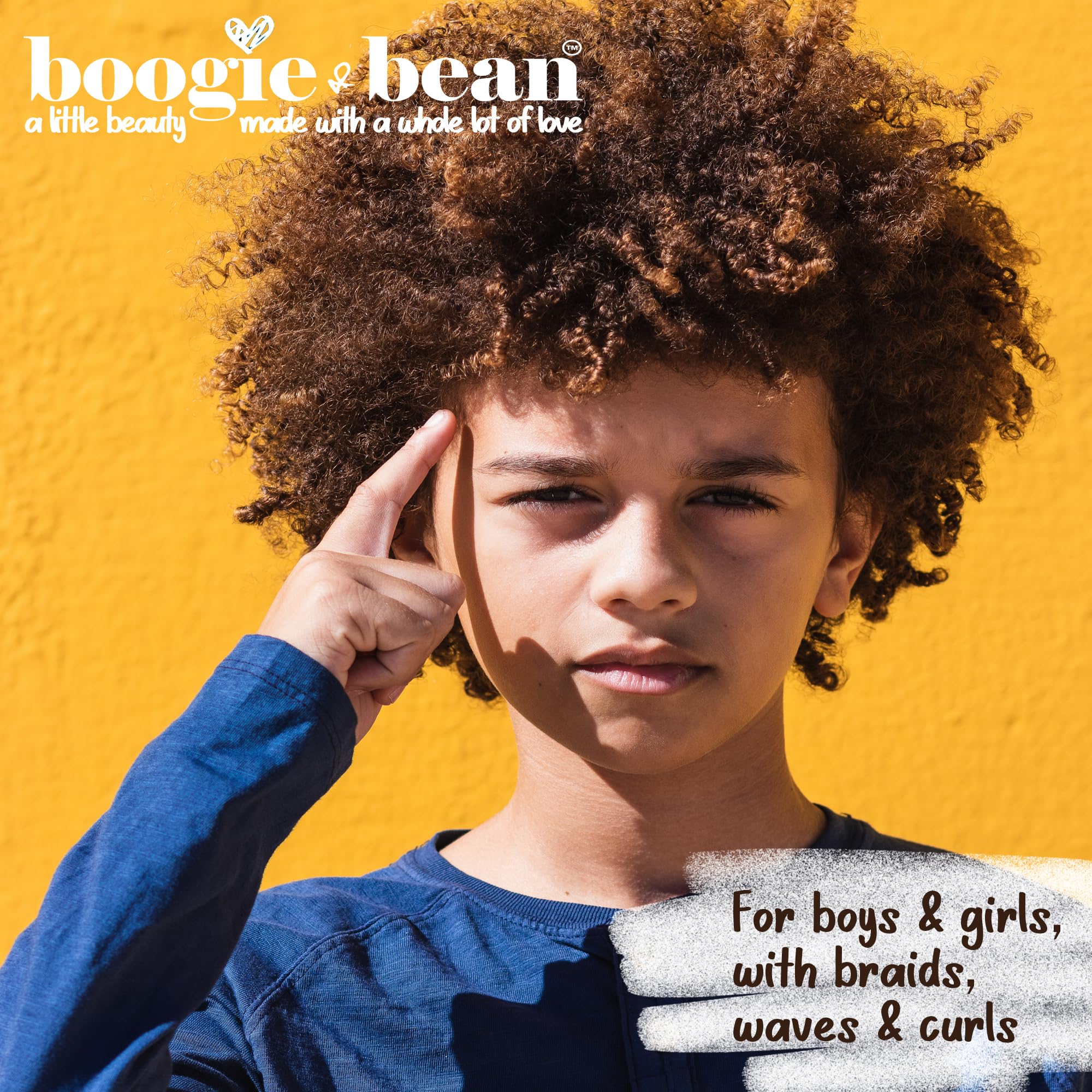 Boogie and Bean logo close-up highlighting natural ingredients