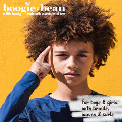 Boogie and Bean logo close-up highlighting natural ingredients