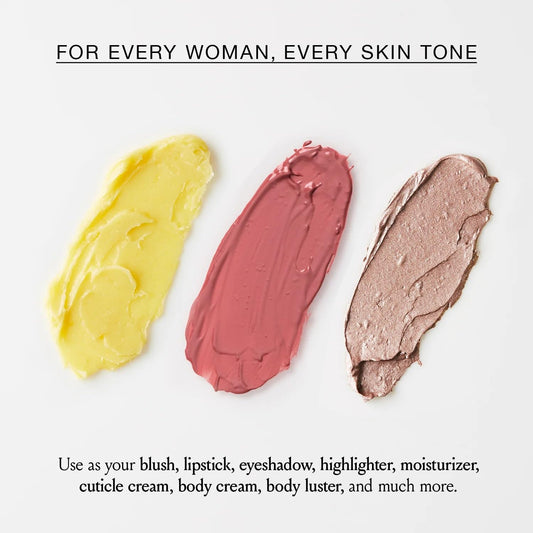 Boomstick Rose Nude on lips for natural color and soft, balanced glow.