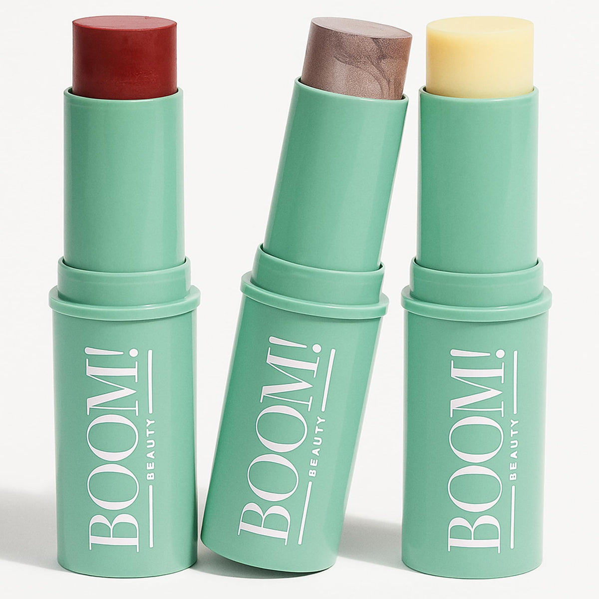 BOOM! Boomstick Trio Glo Moisturizer hydrates dry skin on the go.