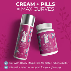 Booty Magic soft, silky skin after use suggests texture.