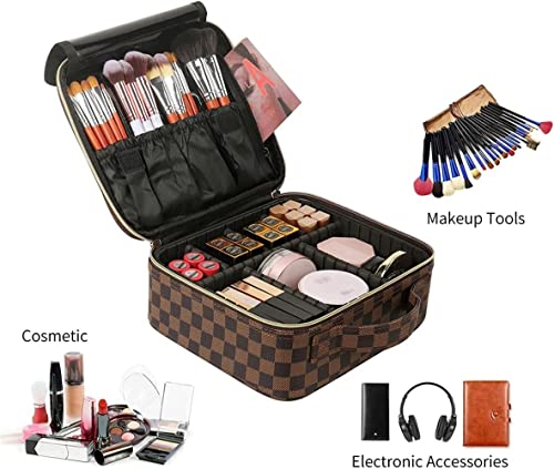 Bopomofo adjustable partition makeup bag for customizable storage
