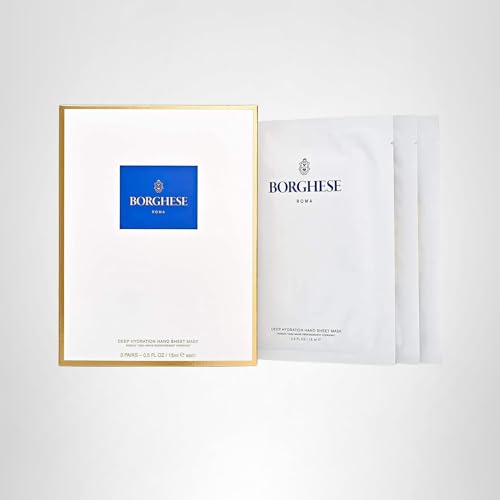 Borghese pack-front highlights three pairs for convenient hand care sessions.