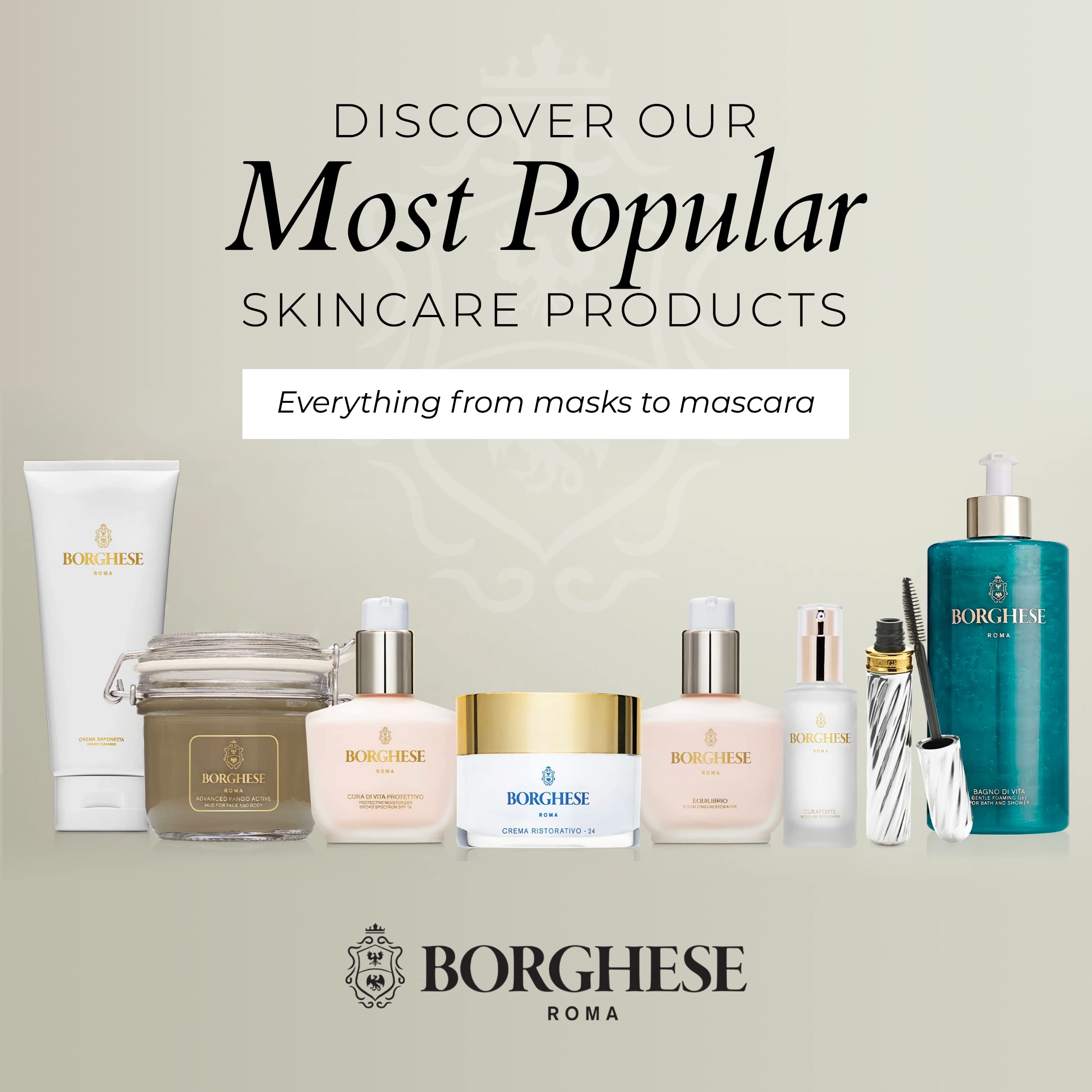 Borghese Energia packaging and bottle on shelf.