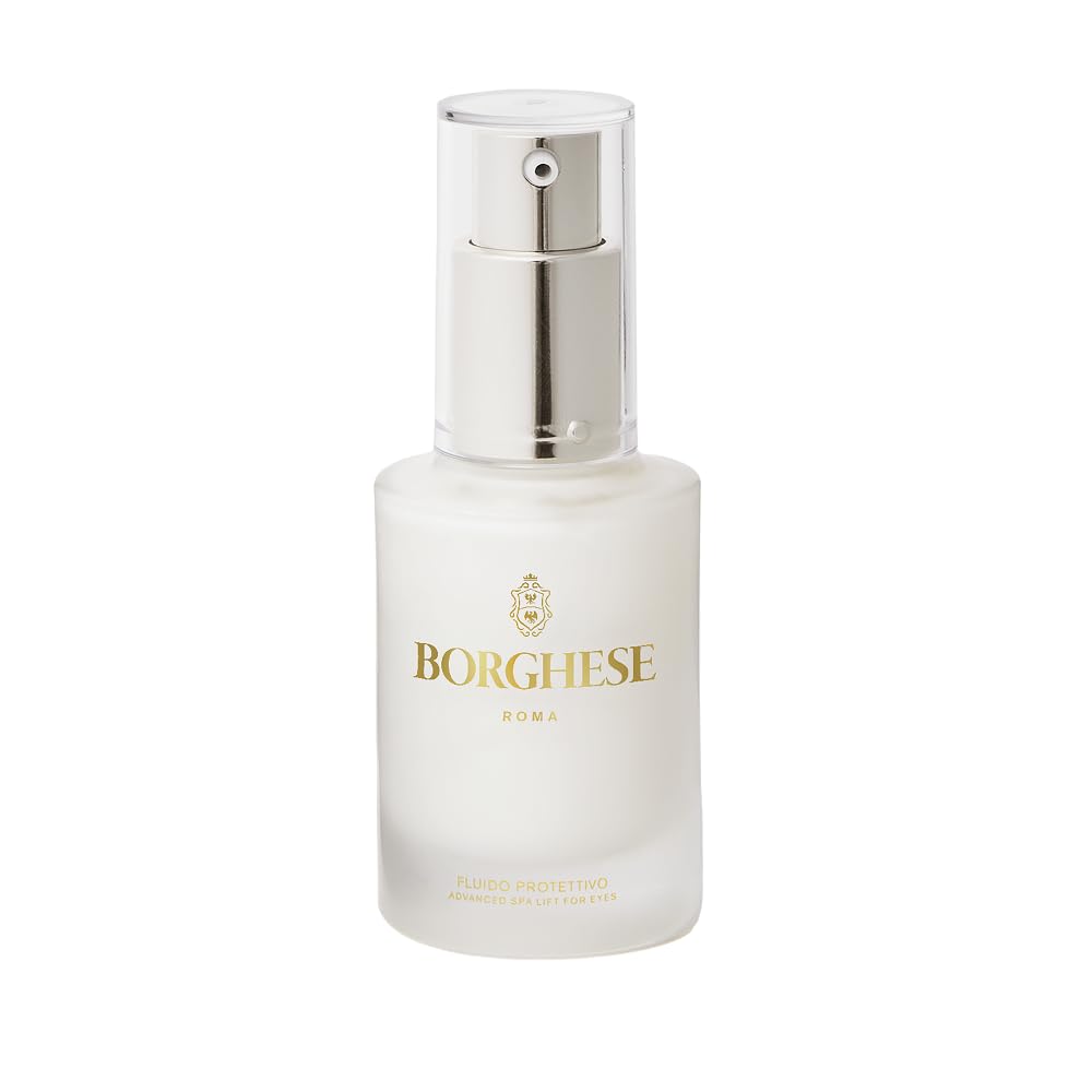 Borghese Eye Lift bottle highlights a protective formula for brightening under eyes.