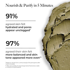 Borghese Fango mask application spread highlights creamy mud texture for gentle exfoliation and smooth skin.