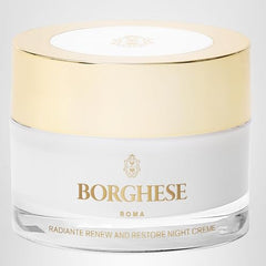 Vitamin B3 focus in Borghese Radiante Renew & Restore night creme for barrier support