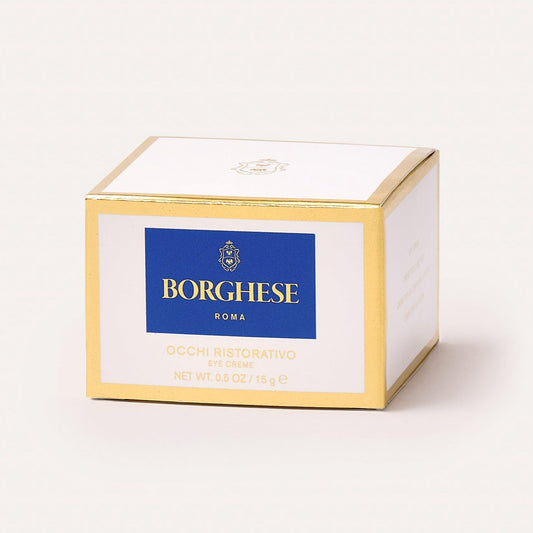 Swatch of Borghese Restorative Eye Cream texture on skin