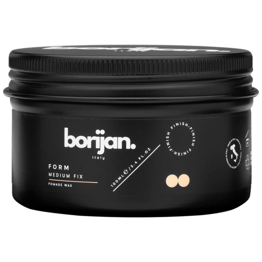 Borijan Form Pomade hair styling ready for versatile looks and medium hold