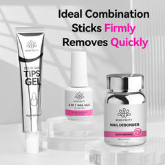 6-in-1 compatibility with Born Pretty glue and tips shown.