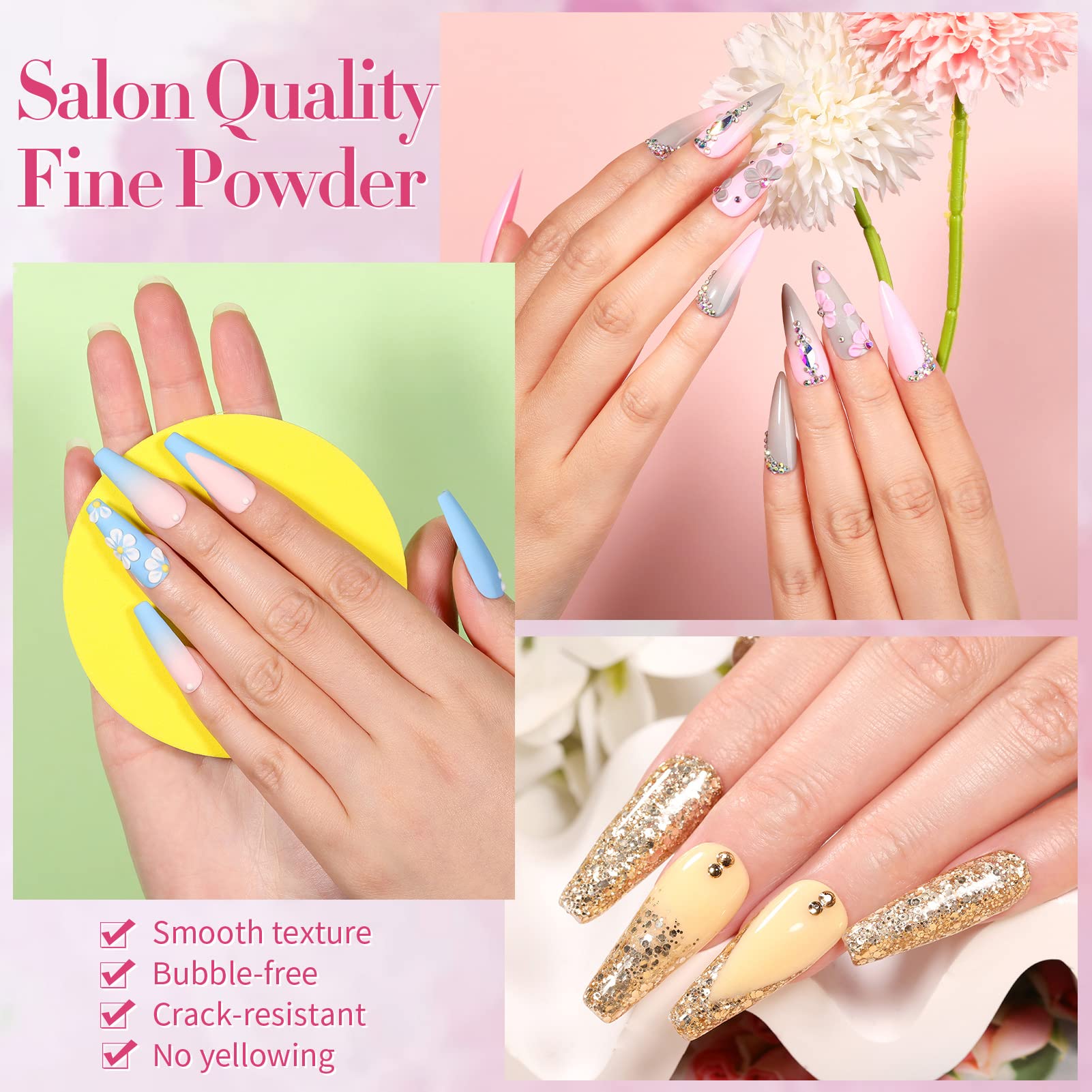 Born Pretty French-style look using vivid powders for stylish tips
