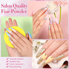 Born Pretty French-style look using vivid powders for stylish tips