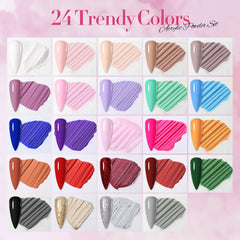 Born Pretty 24 color swatches display bold pigments for custom nail designs