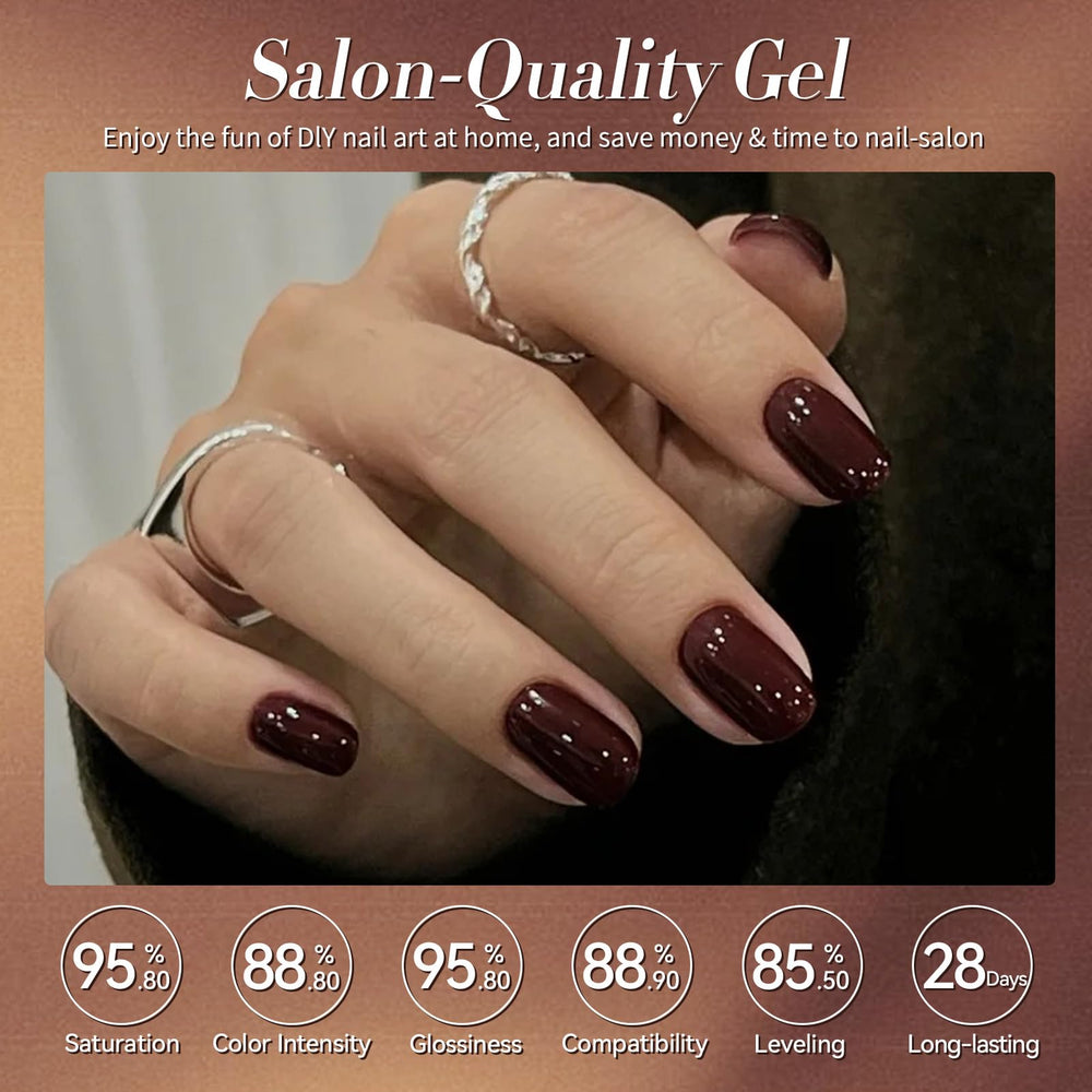 Born Pretty Autumn collection with base and top coat is shown for durable results.