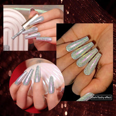 Born Pretty black glitter gel polish bottle adds dramatic contrast to any mani.