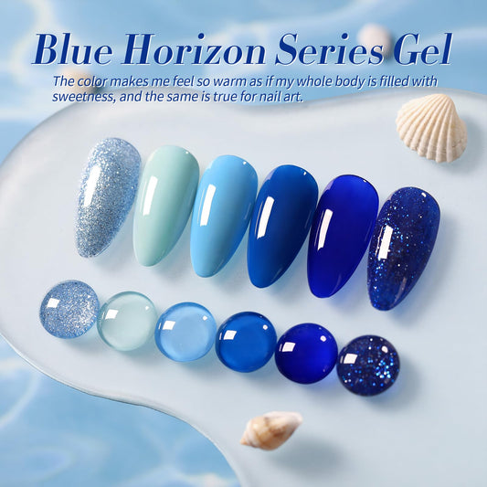 Born Pretty sky blue gel polish delivers a fresh spring look with smooth coverage.