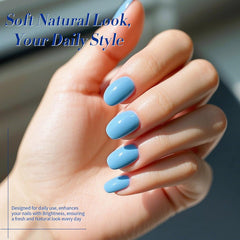 Born Pretty starry blue polish creates dazzling nail art with minimal coats.