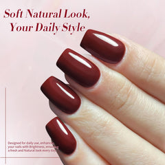 Born Pretty brown gel polish for cozy, sophisticated manicure