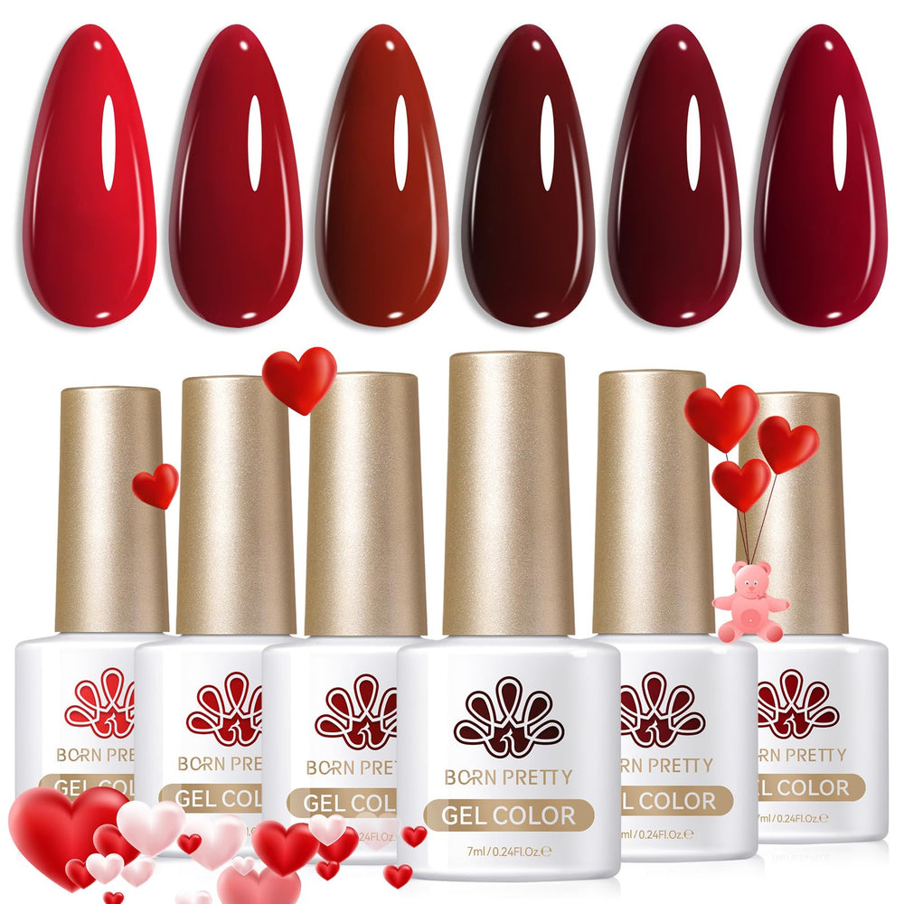 Born Pretty burgundy bottle close-up showing rich fall color and lasting shine
