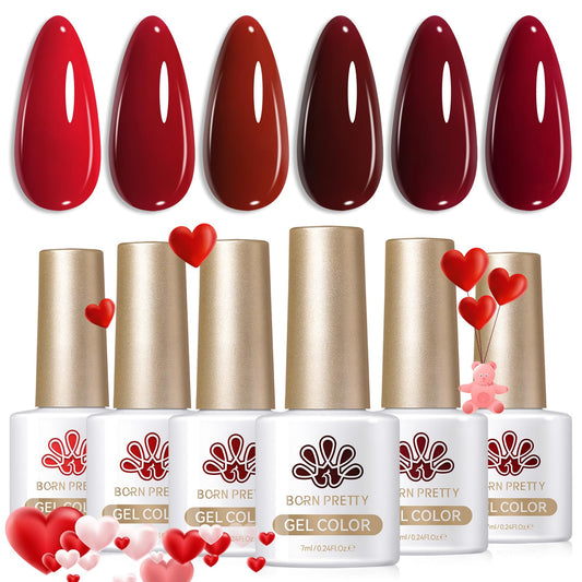 Born Pretty burgundy bottle close-up showing rich fall color and lasting shine