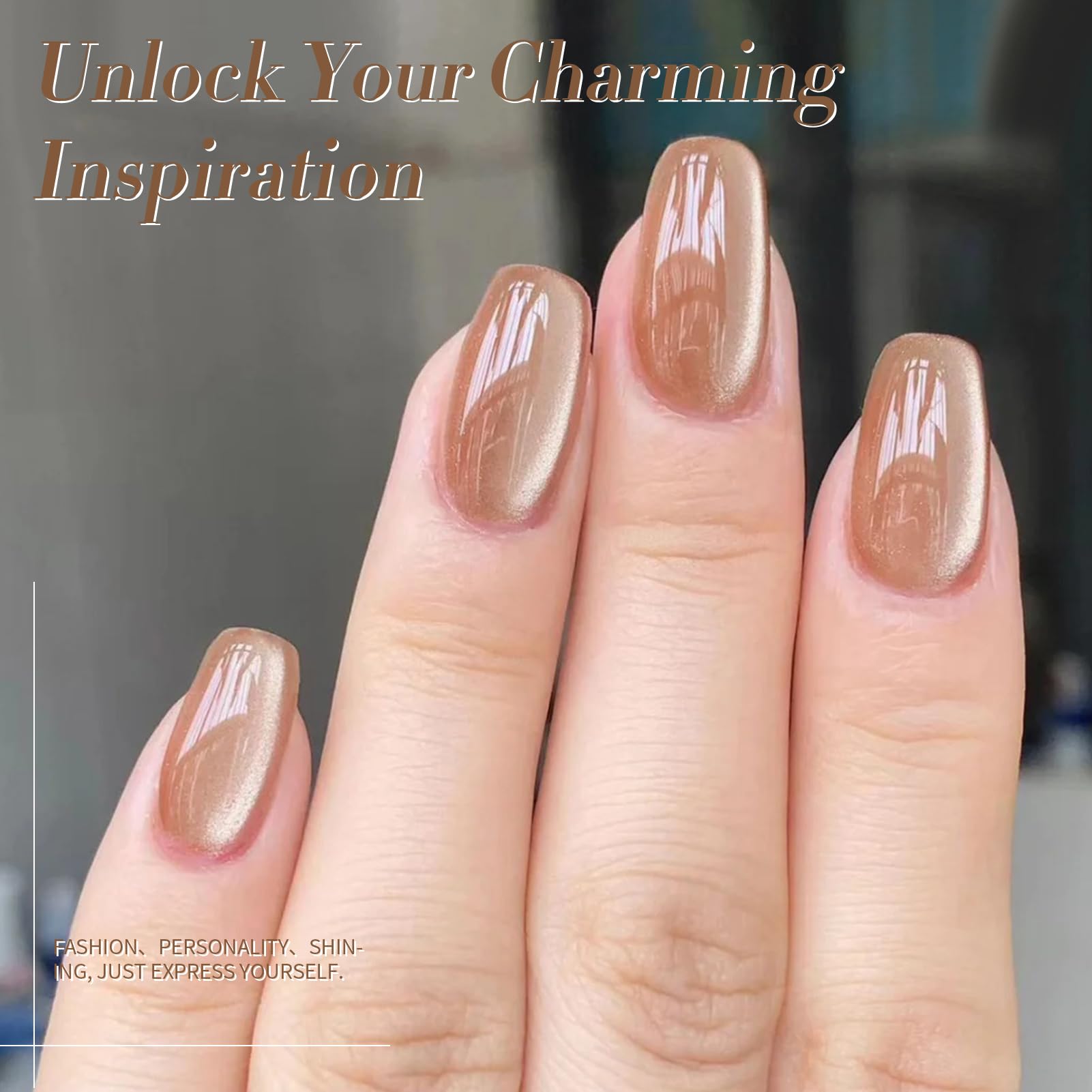 Born Pretty Cat Magnetic Eye Gel Nail Polish Brown adds warm chic depth
